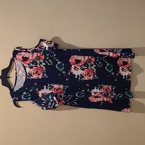 Cold Shoulder Floral Dress